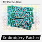Beach Vibes Embroidery Patch - Summer Trucker Hat Iron-On (15 pcs min)