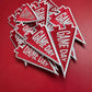 Game Day Pennant Flag Patch: Red Embroidered Iron-On Patch (15 pcs min)