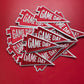 Game Day Pennant Flag Patch: Red Embroidered Iron-On Patch (15 pcs min)