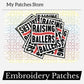 Raising Ballers Patch – Baseball Mom Trucker Hat Patch – Game Day Sports Patch – Cute Embroidery Patch – Iron-On DIY Patch