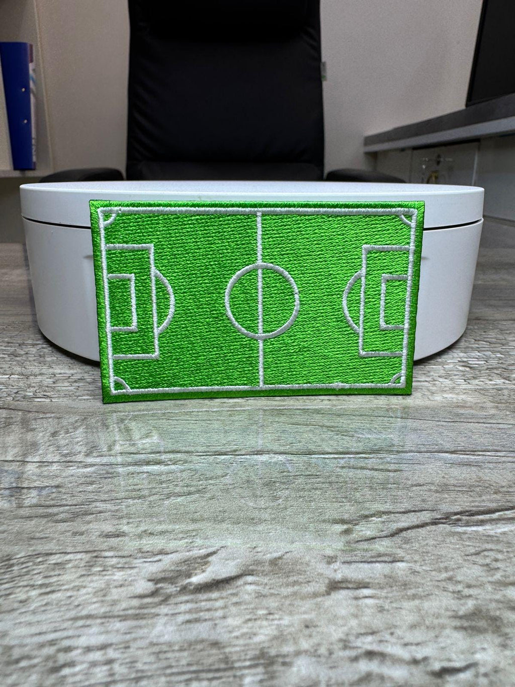 Soccer Field Embroidery Patch: Iron On, Trucker Hat Game Day Patch (15 pcs min)