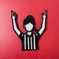 Referee Girl Embroidered Patch: Iron On, Trucker Hat Patch (15 pcs min)