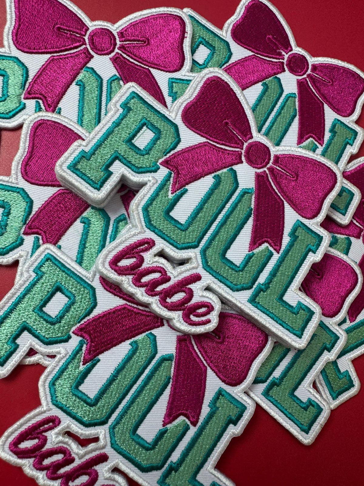 Pool Babe Embroidery Patch - Summer Iron-On Applique (15 pcs min)