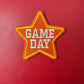 Orange Game Day Star Patch: Embroidered Iron-On Sports Patch (15 pcs min)