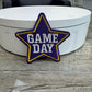 Purple Game Day Star Embroidery Patch - Iron On (15 pcs min)