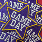 Purple Game Day Star Embroidery Patch - Iron On (15 pcs min)