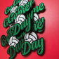 Game Day Volleyball Embroidery Patch: Iron-On Sports Applique (15 pcs min)