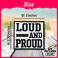 Loud and Proud Embroidery Patch: Game Day Iron-On Applique (15 pcs min)
